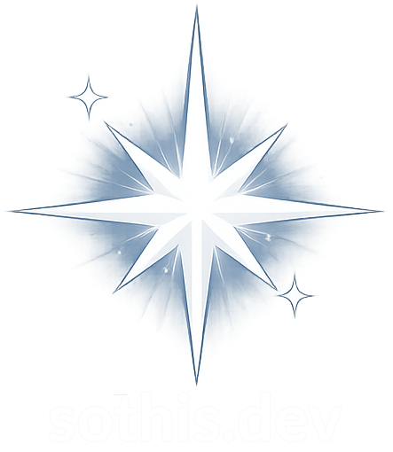 Sothis star and sothis.dev wordmark